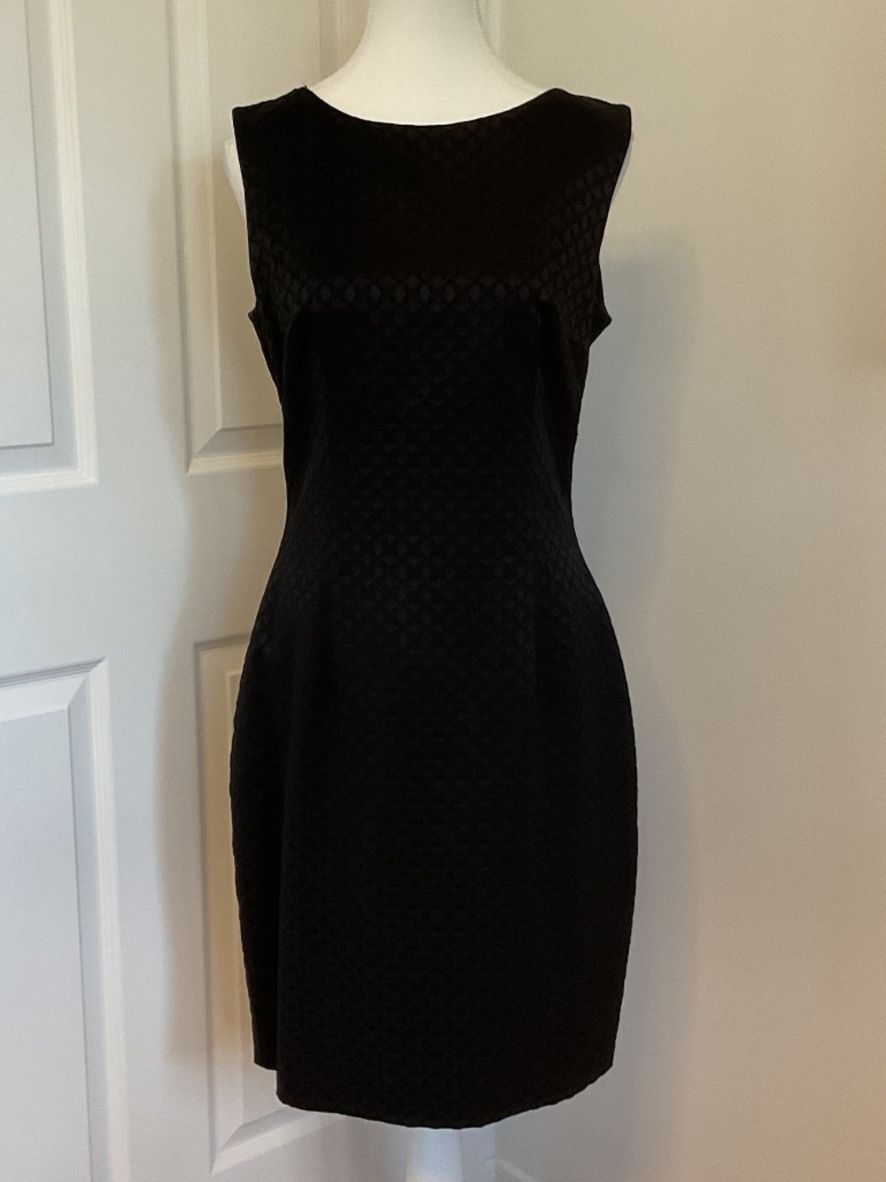 🤩 H & M Black Sleeveless Keyhole Back Cotton Blend Fully Lined Dress Size - 10